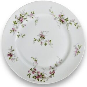 Theodore Haviland Limoges Plate 1930s France Pink Floral 8.5” Vintage